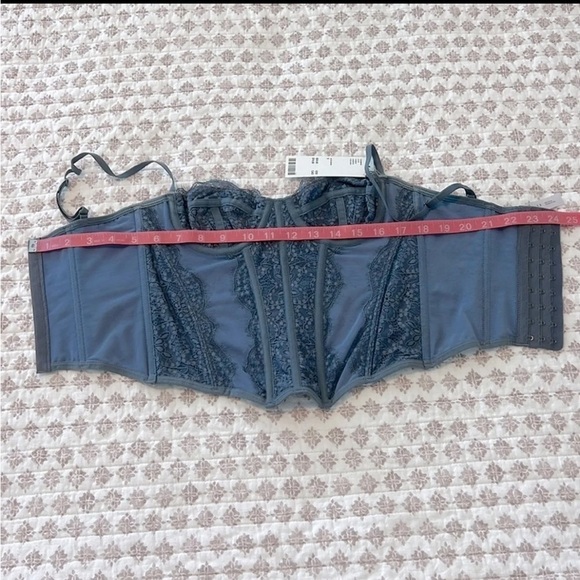 NWT Urban Outfitters Out from Under Modern Love Corset Lace Small Blue - Picture 15 of 15